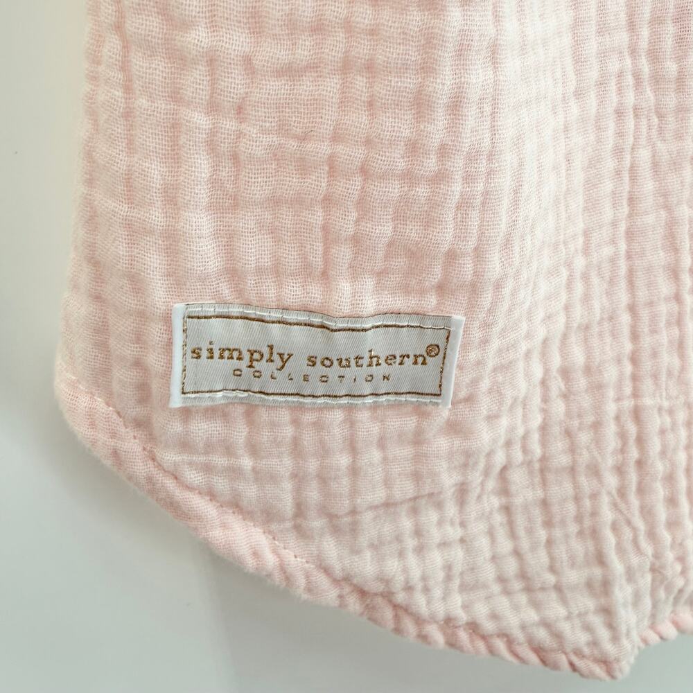Simply Southern Pastel Colorblock Button Down Shirt 100% Cotton Size M/L Preppy - Picture 5 of 13